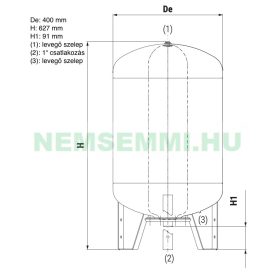   Napkollektor szolár álló Cordivari tágulási tartály 50 liter kifejezetten napkollektoros rendszerhez,  EPDM membránnal fagyálló glikol ellenálló, lábon álló kivitel ivóvízhez is  -10°C  +99°C