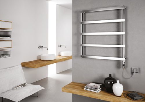 Elektromos radiátor - Cordivari Alessandra Electric 530x420 rozsdamentes acél design törölközőszárít