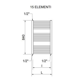   Színes design radiátor - Cordivari Anna 500x840 tókék design törölközőszárító. Rendelhető fekete piros kék sárga zöld barna lila narancs drapp színben