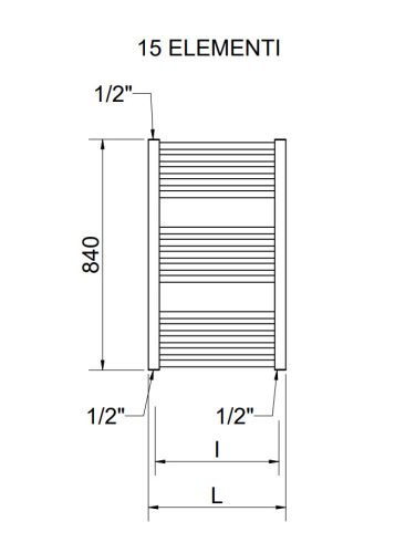 Színes design radiátor - Cordivari Anna 500x840 tókék design törölközőszárító. Rendelhető fekete piros kék sárga zöld barna lila narancs drapp színben