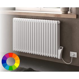   Elektromos radiátor - Cordivari Ardesia Electric 338x600 fehér, 400-2000W-ig design törölközőszárító. Rendelhető fekete piros kék sárga zöld barna lila narancs drapp színben