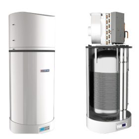   Hőszivattyús bojler Indirekt tároló 80 liter beépített hőszivattyúval Cordivari Bollytherm Home HMV tartály falra szerelhető