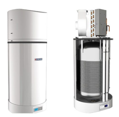 Heat pump boiler Indirect storage 80 liters with built-in heat pump Cordivari Bollytherm Home DHW tank can be mounted on the wall