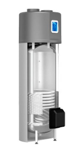 Heat pump boiler Indirect storage 200 liter 1 heat exchanger with built-in heat pump Cordivari Bollytherm HP DHW tank vertical design