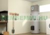 Heat pump boiler Indirect storage 200 liter 1 heat exchanger with built-in heat pump Cordivari Bollytherm HP DHW tank vertical design