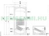 Hot water storage - Cordivari Bolly 1ST WC1500 1 heat exchanger standing 1500L indirect boiler 