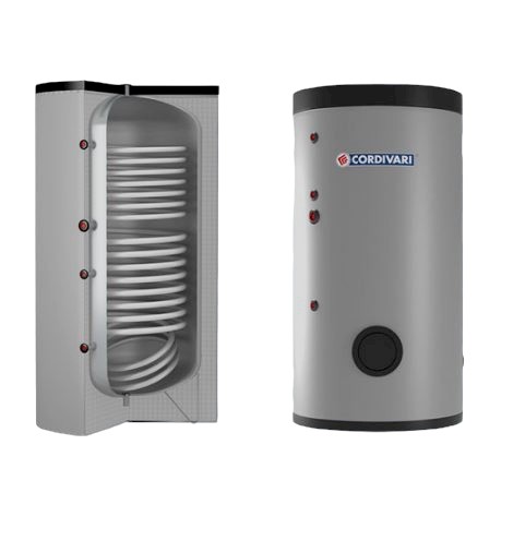 Hot water tank - Cordivari Bolly 2ST FB300 2-heat exchanger standing 300L indirect boiler 