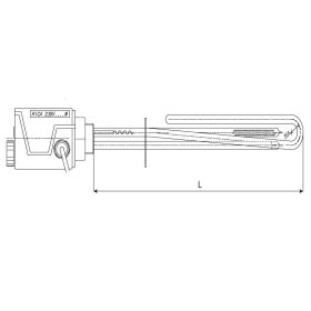 Fűtőbetét Cordivari 230V egyfázisú 3000W fűtőpatron 1½" azaz 6/4" cekász 3kW