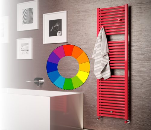 Színes radiátor - Cordivari Claudia Elite 450x1195 piros design törölközőszárító. Rendelhető fekete 