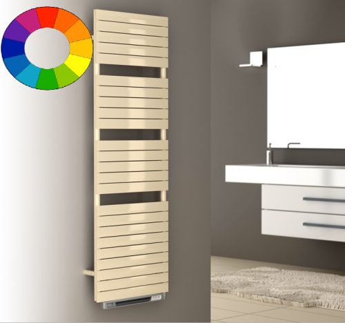 Színes elektromos radiátor - Cordivari Dory Blower 500x784 bézs design törölközőszárító kényszerkeringetésű radiátor 500W fűtőbetéttel