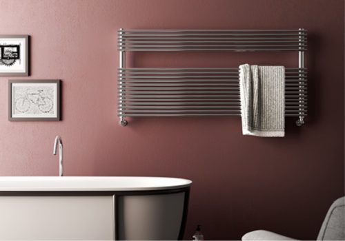 Design radiátor - Cordivari Elen 18 Wide Polished 1228x400 polírozott rozsdamentes acél design