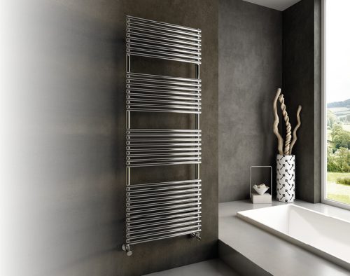 Design radiátor - Cordivari Elen 22 Polished 430x764 polírozott rozsdamentes acél design törölközősz