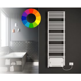   Színes elektromos radiátor - Cordivari Gloria 22 Blower 490x790 fehér design törölközőszárító kényszerkeringetésű radiátor 500W fűtőbetéttel