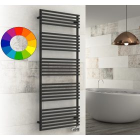   Színes elektromos radiátor - Cordivari Gloria 22 Electric 430x790 fekete színű design törölközőszárító 400 W fűtőbetéttel. Rendelhető fekete piros kék sárga zöld barna lila narancs drapp színben