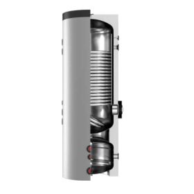   Rozsdamentes hibrid tartály 1 hőcserélővel hőszivattyúval kompatibilis 300/90l Indirekt tároló és puffertartállyal kombinálva HMV-be épített 