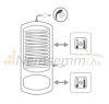 Stainless steel hybrid tank with 1 heat exchanger compatible with heat pump 300/90l Combined with indirect storage and buffer tank built into DHW 