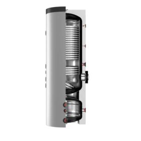 Hibrid rozsdamentes tartály hőszivattyúval kompatibilis 300/90l Indirekt tároló és puffertartállyal kombinálva HMV-be épített 2 hőcserélővel