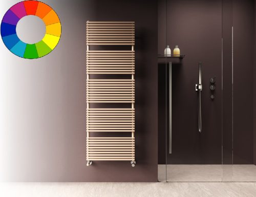 Színes radiátor - Cordivari Katia VX 400x850 bézs design törölközőszárító. Rendelhető fekete piros k