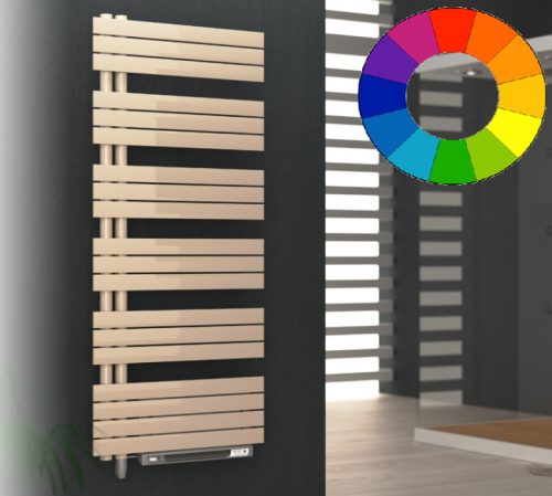 Színes elektromos radiátor - Cordivari KellyFlat Sx Blower 600x920 bézs design törölközőszárító 