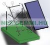 Cordivari premium extra large horizontal 2.5 m2 solar collector with blue absorber, copper tube flat collector 85 mm thick aluminum frame with 5 year warranty