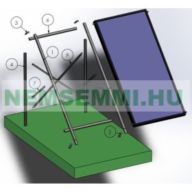   Cordivari prémium 2,0 nm napkollektor kék abszorberrel, rézcsöves síkkollektor 85 mm vastag alumínium keret 5 év garanciával