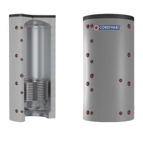   Puffer tároló Cordivari 1VC 800 1 hőcserélős 800 liter sarokba helyezhető hőszigetelt