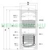 Puffer tároló Cordivari 2VC 1500 1 hőcserélős 1500 liter sarokba helyezhető hőszigetelt