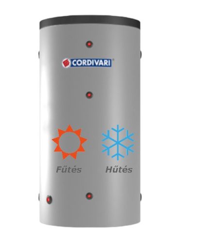 Cooling-heating buffer tank - Cordivari VOLANO TERMICO PDC 500 - without heat exchanger 500 liters - for heat pump systems