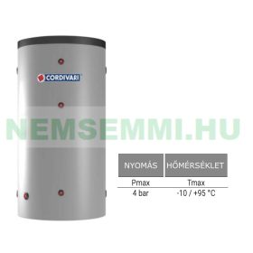 Hűtési-fűtési puffer tároló - Cordivari VOLANO TERMICO PDC 500 - hőcserélő nélkül 500 liter