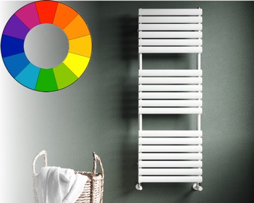 Színes radiátor - Cordivari Samira 400x845 tejfehér design törölközőszárító. Rendelhető fekete piros
