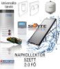 DHW flat collector set for 2-3 people: 1 flat collector, Cordivari 100 liter heat exchanger boiler, pump station, control, expansion tank 