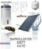 Flat plate collector set for 4-6 people: 1 x 30-pipe Big-Pipe solar collector, Cordivari 300 liter boiler with 1 heat exchanger, pump station with control, expansion tank
