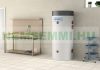 Gravikol™ gravity solar collector system for 2-3 people with Cordivari DHW tank: 1 flat collector, 100 liter 1 heat exchanger boiler, support structure, 