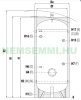 Hot water storage - Cordivari Vaso Inerziale WC1000 - standing 1000L indirect boiler without heat exchanger