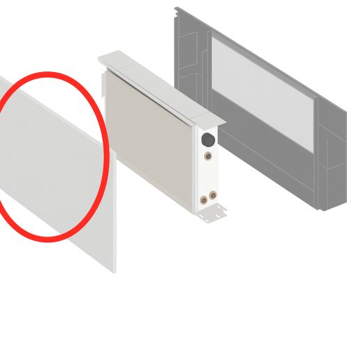 Ventana Built-In 2000 beépíthető fancoil előlap hőszivattyú rendszerekhez 