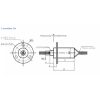 Sliding contact, sliding ring 15A 2-wire, against cable twisting, e.g. wind generator, robot, wind wheel, with gold-plated contacts.