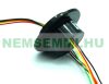 Hollow sliding ring rotary contact 2A 6-wire, against cable twisting, e.g. camera, robot, wind wheel, wind turbine, with gold-plated contacts.