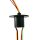 Slip ring rotary contact 2A 6-wire, large flange against cable twisting, e.g. camera, robot, wind wheel, wind turbine, with gold-plated contacts.