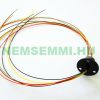 Slip ring rotary contact 2A 6-wire, large flange against cable twisting, e.g. camera, robot, wind wheel, wind turbine, with gold-plated contacts.