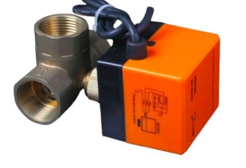 12V motorized valve 3-way zone valve mixing valve changeover valve DN15 ½" BB connectors low-voltage motorized back-and-forth switching