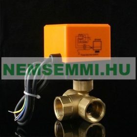   12V motoros szelep 3 járatú zónaszelep  keverőszelep váltószelep DN15 ½" BB csatlakozók kisfeszültségű motoros oda-vissza kapcsolás