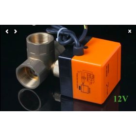   12V motoros szelep 3 járatú zónaszelep  keverőszelep váltószelep DN20 ¾" BB csatlakozók kisfeszültségű motoros oda-vissza kapcsolás
