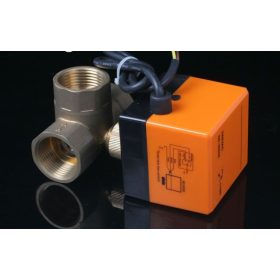   Oda-vissza motoros szelep 3 járatú  zónaszelep váltószelep keverőszelep DN20 ¾" BB belső menetes csatlakozók 230V Motoros oda-vissza kapcsolás