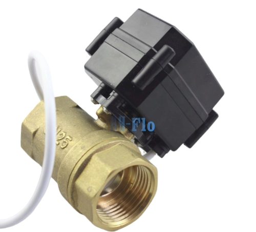 12V oda-vissza motoros 2 járatú szelep, kisfeszültségű váltószelep fűtés DN25 1" BB belső menetes csatlakozók