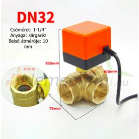   12V Motoros szelep 3 járatú zónaszelep keverőszelep váltószelep DN32