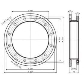Drazice puffertartály karima szűkítő