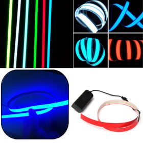   Világító fólia fényszalag 30 cm hosszú 12V vágható, lukasztható, ragasztható fehér szín - elektrolumineszcens fólia