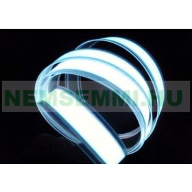   Világító fólia fényszalag 30 cm hosszú 12V vágható, lukasztható, ragasztható fehér szín - elektrolumineszcens fólia