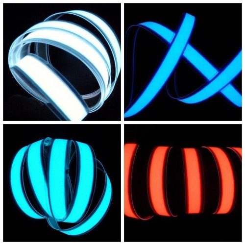 Illuminated film light strip 60 cm long 12V cutable, glueable, glueable red electroluminescent film