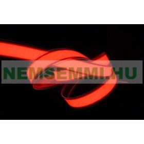 Világító fólia fényszalag 60 cm hosszú 12V vágható, lukasztható, ragasztható piros elektrolumineszce